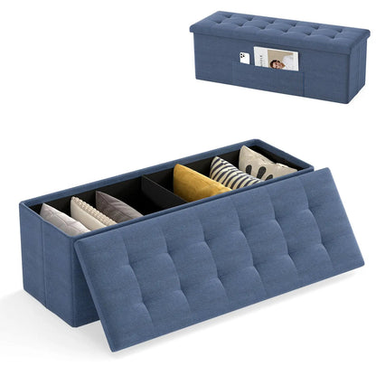 43 Inches Folding Storage Ottoman Bench Seat