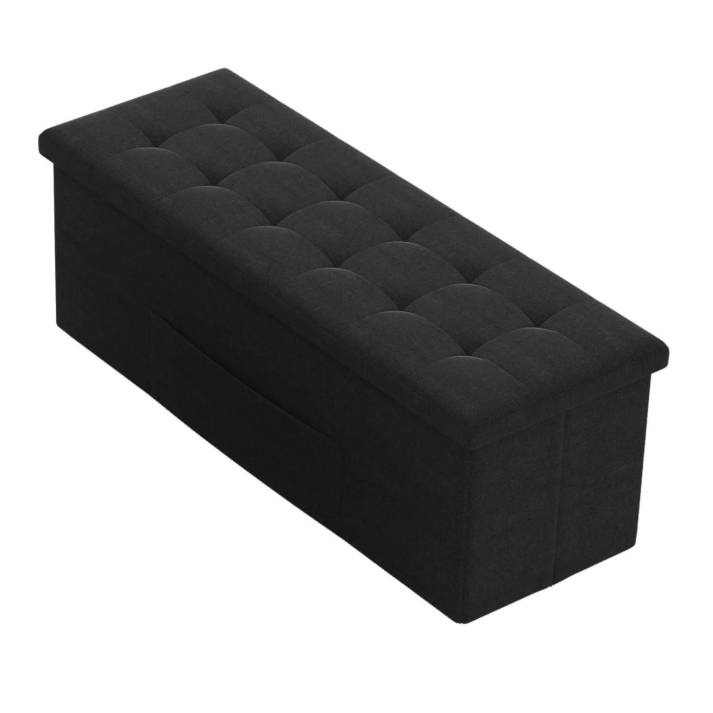 43 Inch Folding Storage Ottoman Bench Padded Seat