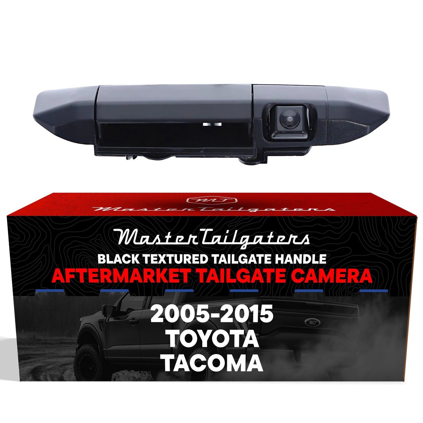 Black tailgate handle with backup camera for Toyota Tacoma 2005-2015 by Master Tailgaters on Tampa Home & Garden Store