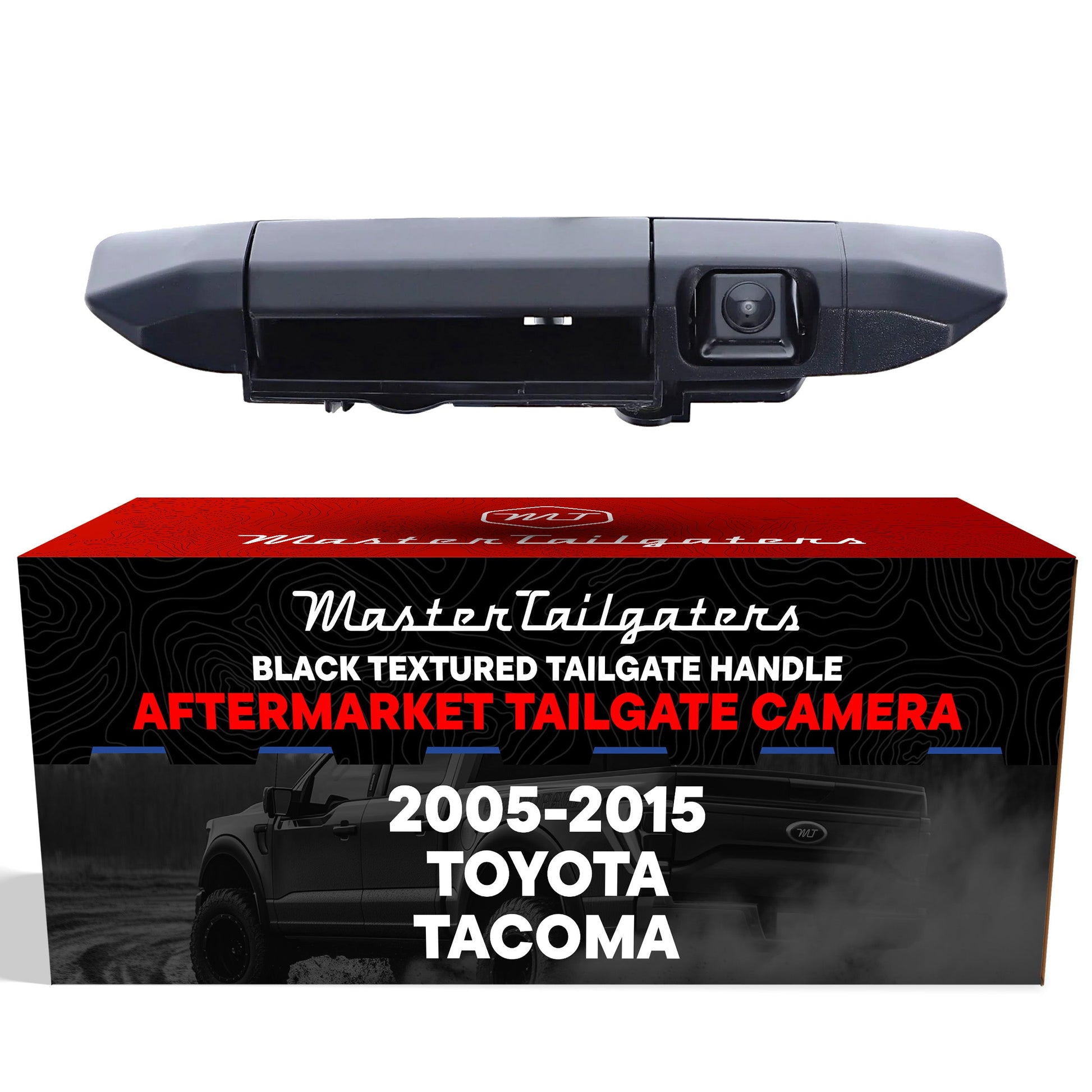 Black tailgate handle with backup camera for Toyota Tacoma 2005-2015 by Master Tailgaters on Tampa Home & Garden Store