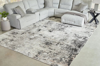 Langwell area rug, light gray distressed abstract pattern by Unique Piece Furniture on Tampa Home & Garden Store