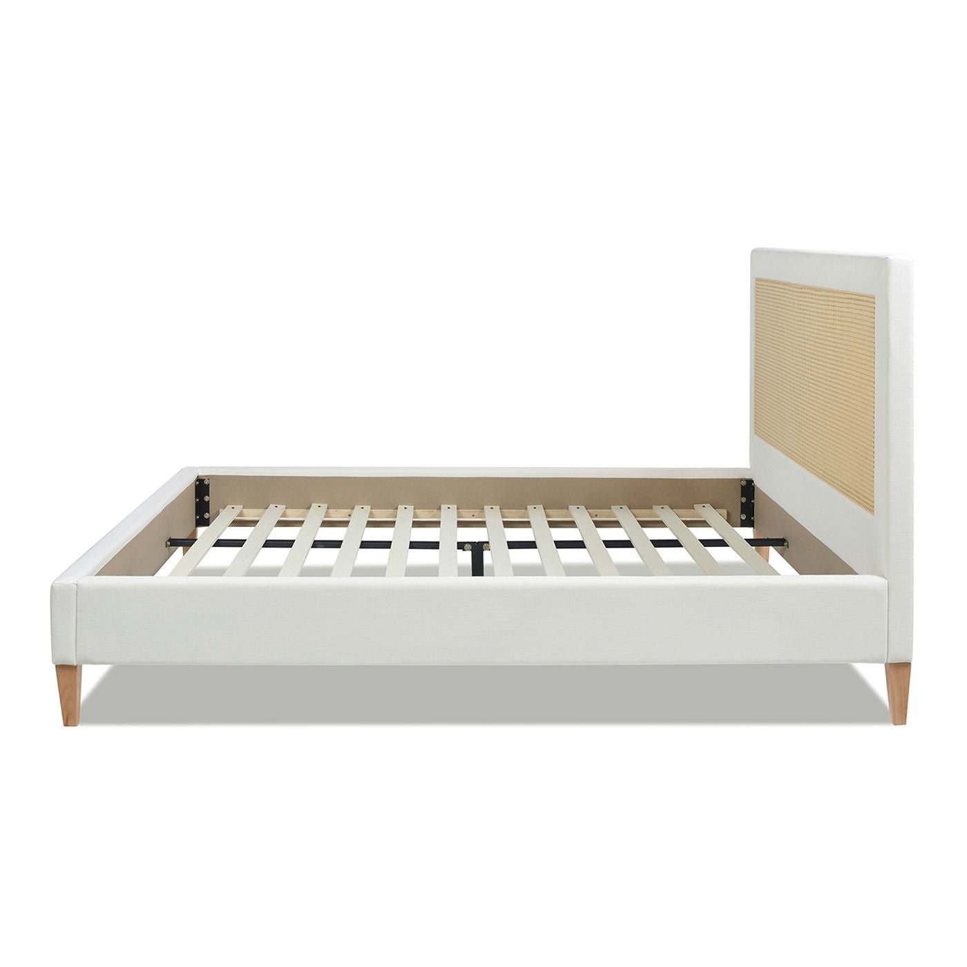 Haley Resin Wicker Upholstered Platform Bed