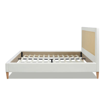 Haley Resin Wicker Upholstered Platform Bed