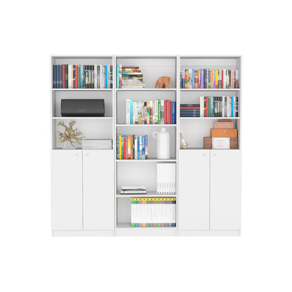 3 Piece Living Room Set with Bookcases in white by HouseOfZazla, spacious storage unit on Tampa Home & Garden Store