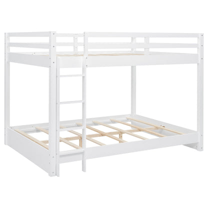 Sturdy white bunk bed with ladder and wooden slat base HouseOfZazla on Tampa Home & Garden Store