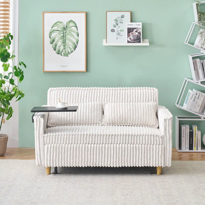 Unique Piece Furniture pull-out sleeper sofa with movable black tabletop and USB ports on Tampa Home & Garden Store