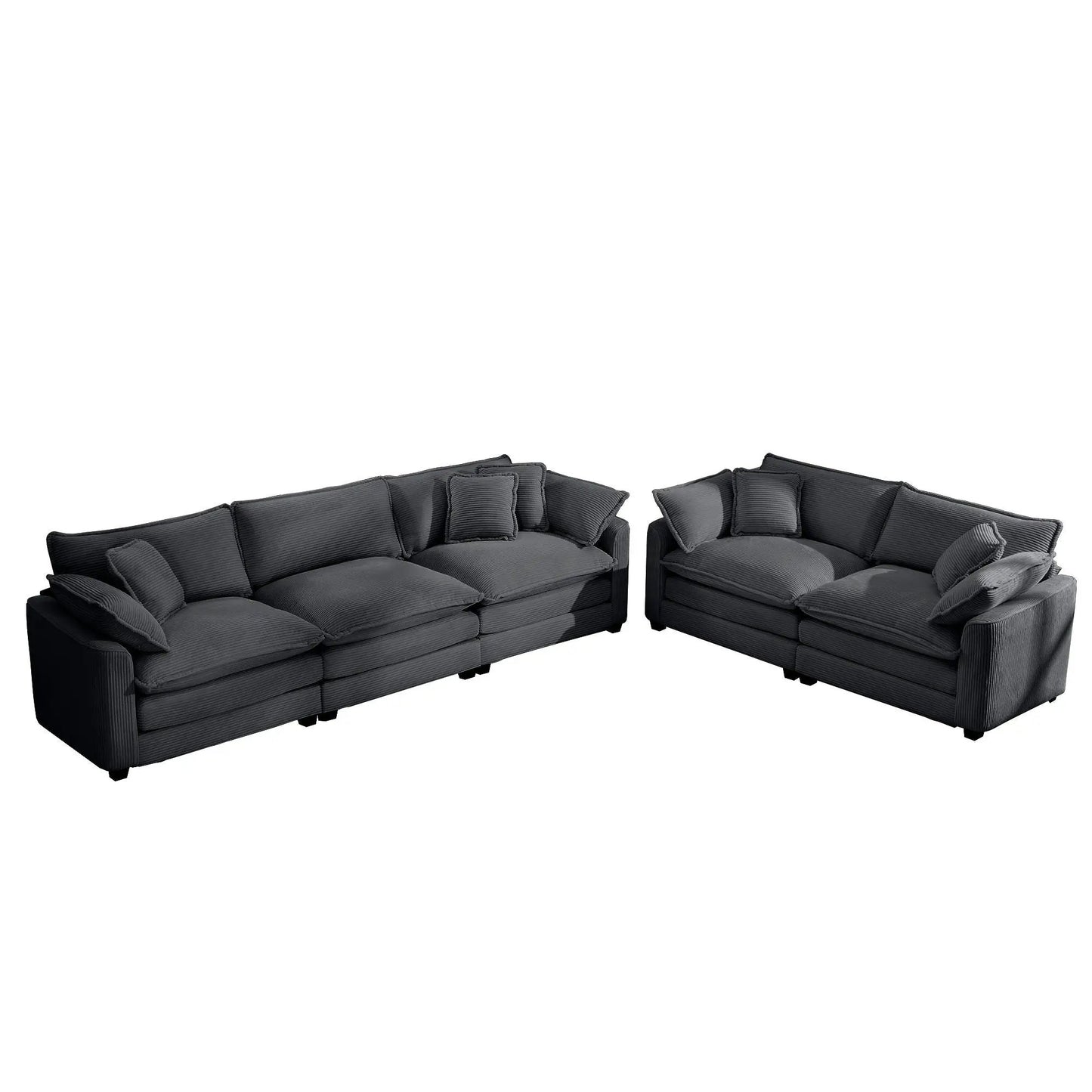 Elegant Sectional Sofa Set with Deep Seats