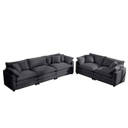 Elegant Sectional Sofa Set with Deep Seats