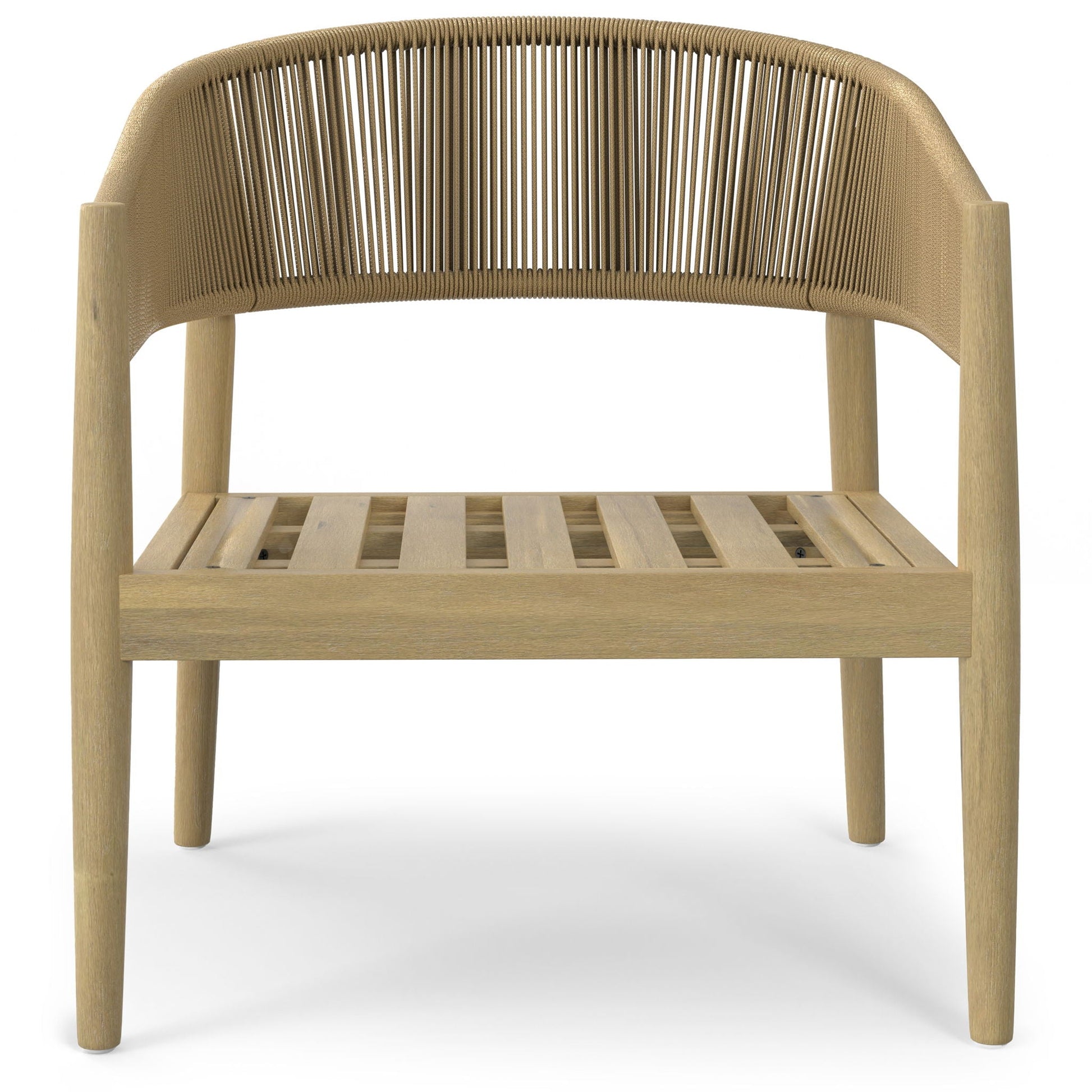 Bayshore outdoor conversation chair set of 2 in natural rope & wood by HouseOfZazla on Tampa Home & Garden Store