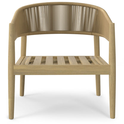 Bayshore outdoor conversation chair set of 2 in natural rope & wood by HouseOfZazla on Tampa Home & Garden Store