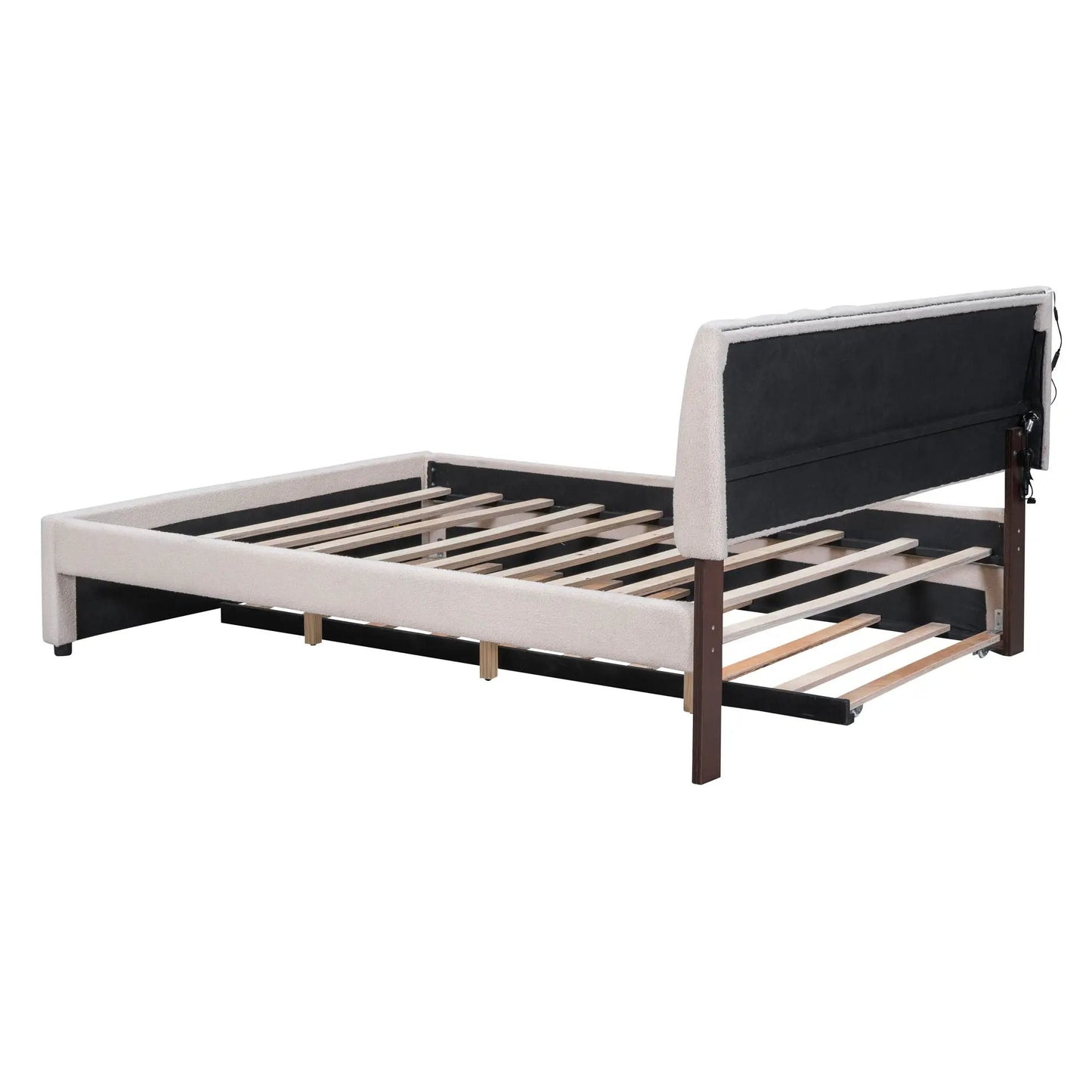 Upholstered Platform Bed With Trundle System