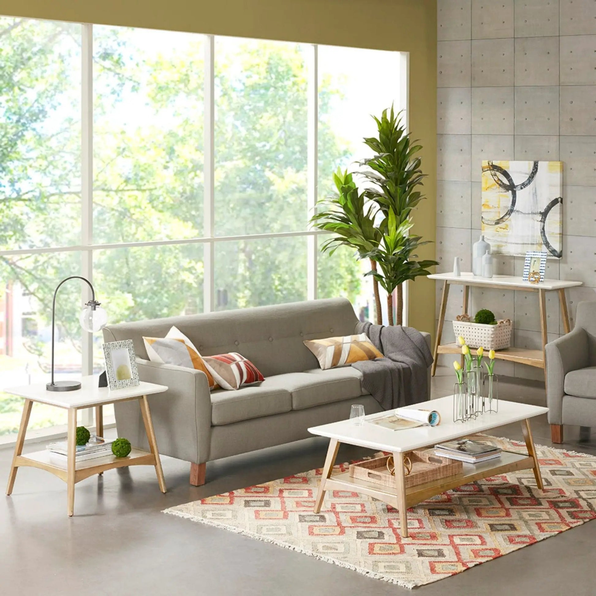 Modern Table With Extra Storage coffee table white top with wood legs Unique Piece Furniture on Tampa Home & Garden Store