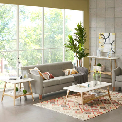 Modern Table With Extra Storage coffee table white top with wood legs Unique Piece Furniture on Tampa Home & Garden Store
