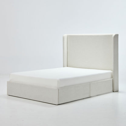 Carmen Upholstered Wingback Bed and Headboard