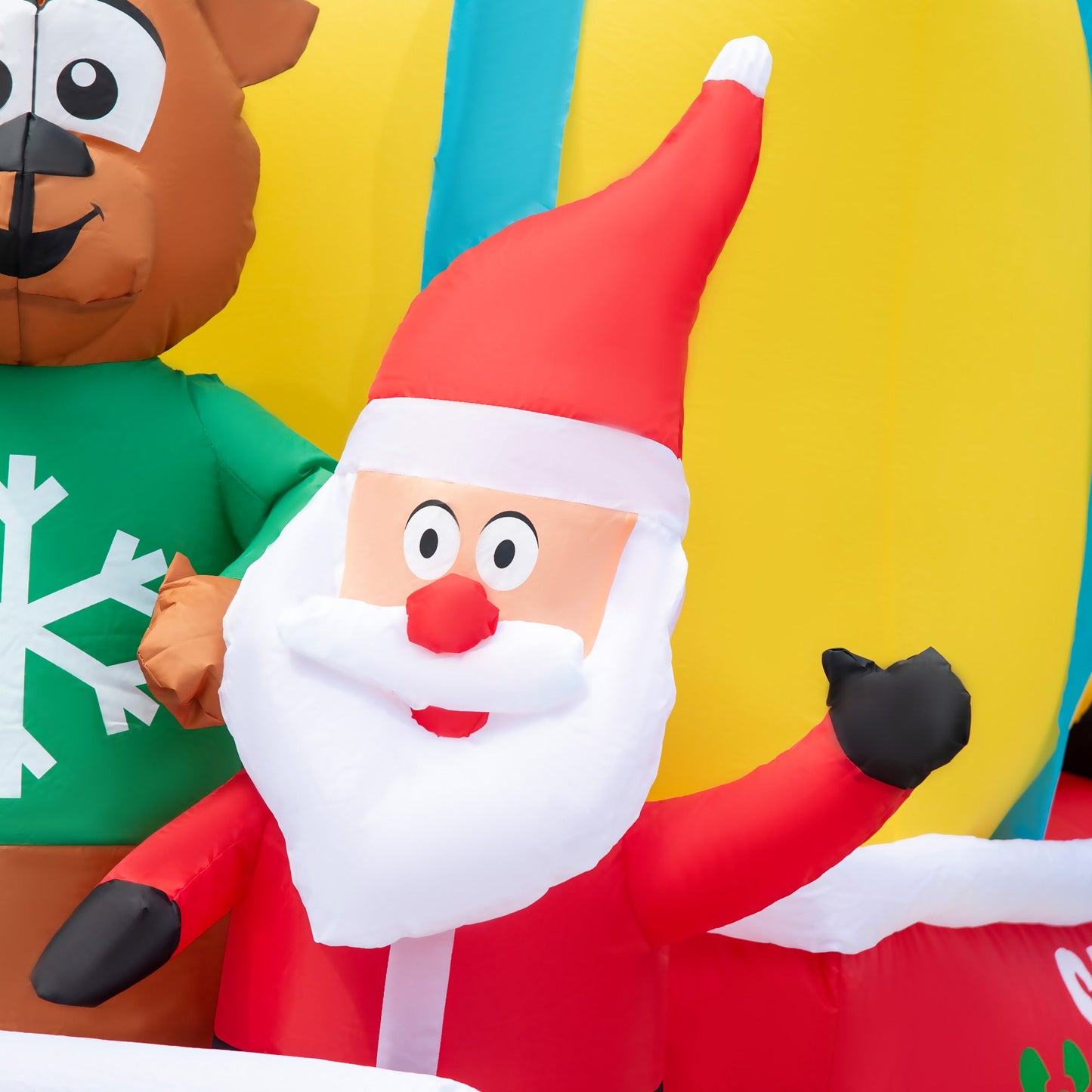Outdoor Christmas Santa and Elk Inflatable