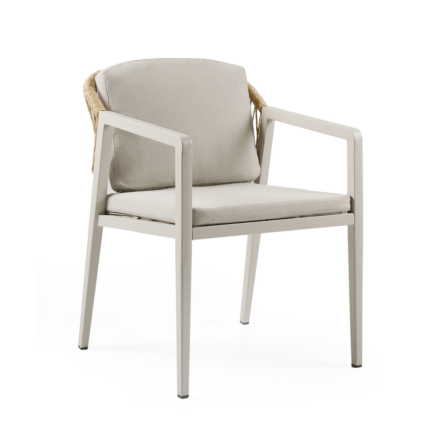 Outdoor Dining Chair Set of Two Woven Rattan