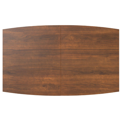HouseOfZazla rubberwood dining table two-panel rectangular top in warm brown on Tampa Home & Garden Store