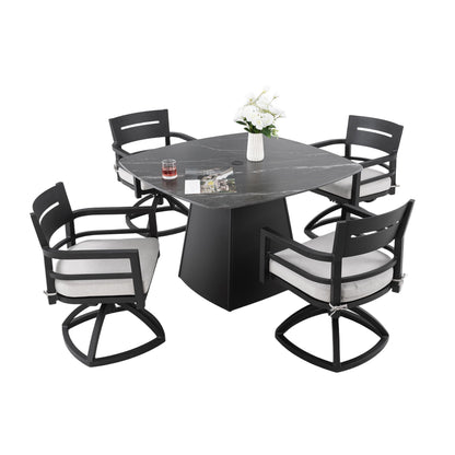 Outdoor Patio and Squircle Dining Table Set