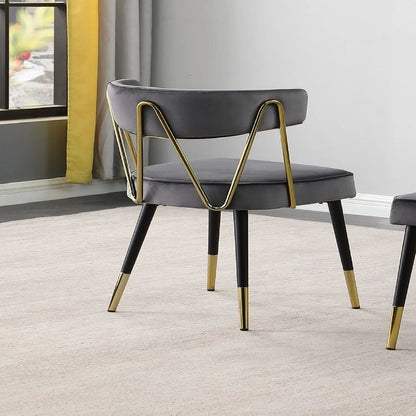 Glam Dining Chairs Set of Two Modern Luxury