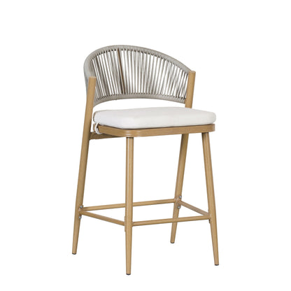 Outdoor Counter Stools with Wicker and Metal