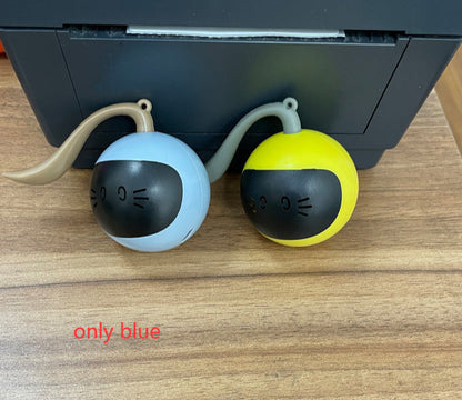 Automatic motion cat toy ball blue and yellow with cat-face design, 2-pack Sell My Stuff Balls on Tampa Home & Garden Store