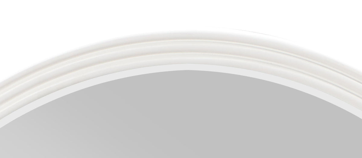 Carena round wall mirror with gray poplar wood frame wall decor on Tampa Home & Garden Store