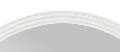 Carena round wall mirror with gray poplar wood frame wall decor on Tampa Home & Garden Store