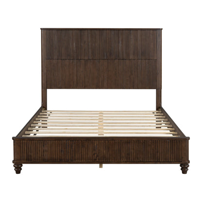 Solid Wood Platform Bed and the Tall Headboard