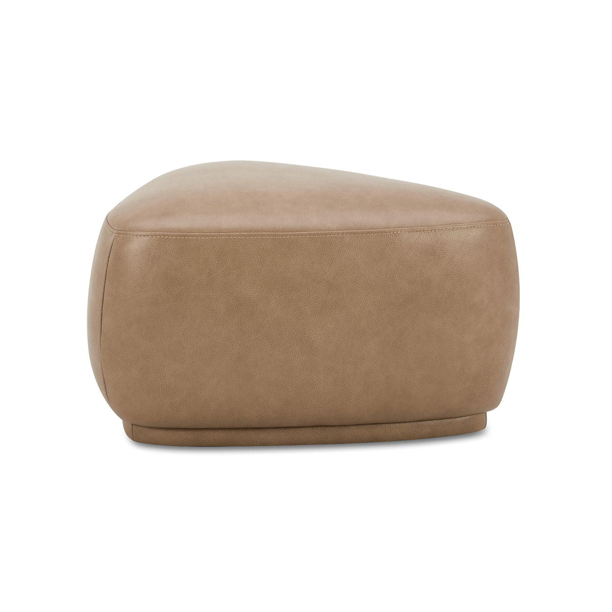 Pebble rounded triangle cocktail ottoman in tan faux leather by HouseOfZazla on Tampa Home & Garden Store