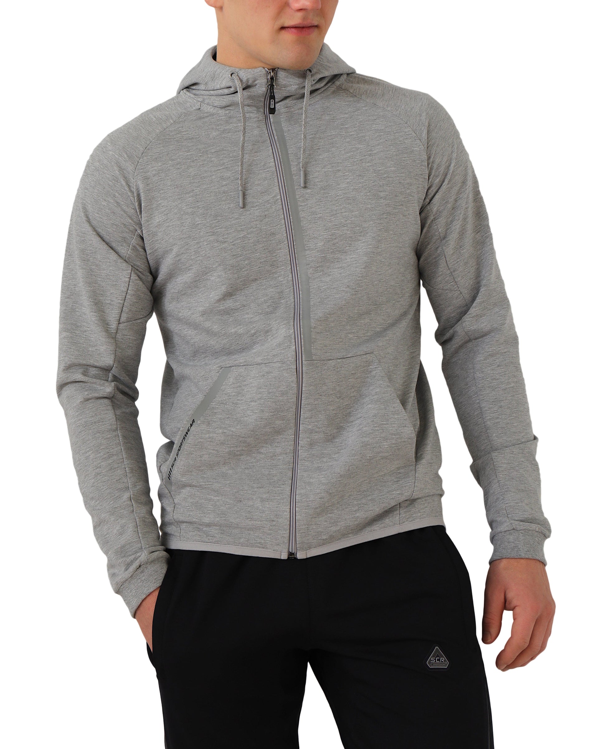 All-Day Comfort Hooded Sweatshirt Slim Fit heather zip hoodie SCR Sportswear black pants on Tampa Home & Garden Store