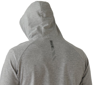 All-Day Comfort Hooded Sweatshirt Slim Fit, gray heather knit, SCR Sportswear men's athletic-casual hoodie K508 on Tampa Home & Garden Store