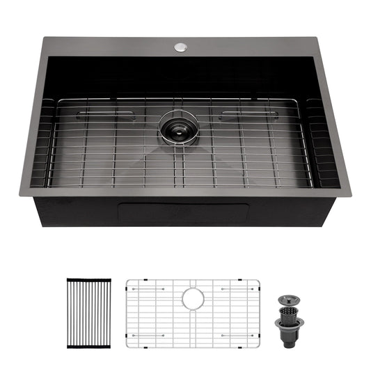 Drop-in sink, 16ga stainless steel, topmount grid rack and drain assembly HouseOfZazla on Tampa Home & Garden Store