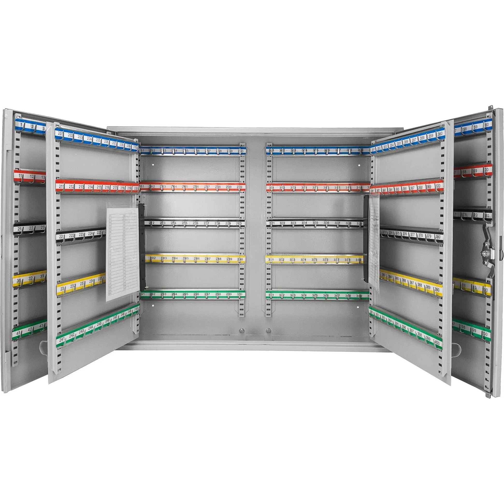 Adjustable key cabinet with lock organizer by Unique Piece Furniture with color key strips on Tampa Home & Garden Store