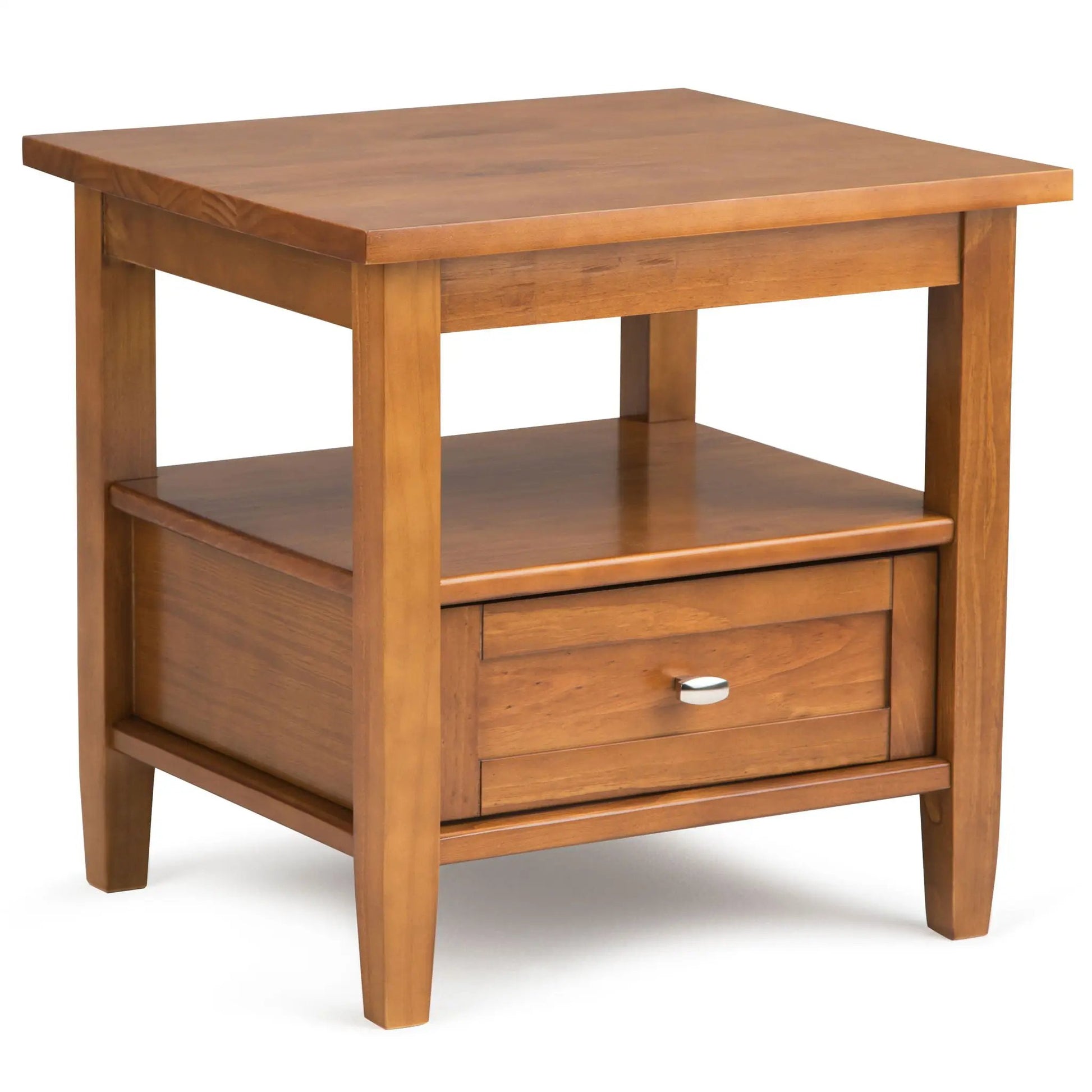 Warm Shaker coffee table in warm brown wood with drawer and shelf by Unique Piece Furniture on Tampa Home & Garden Store