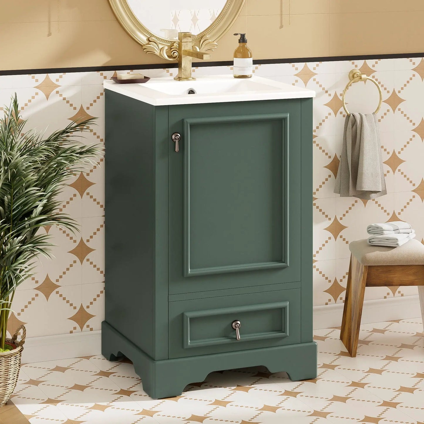 Bathroom Vanity With Sink, Soft Close Door, Shelf