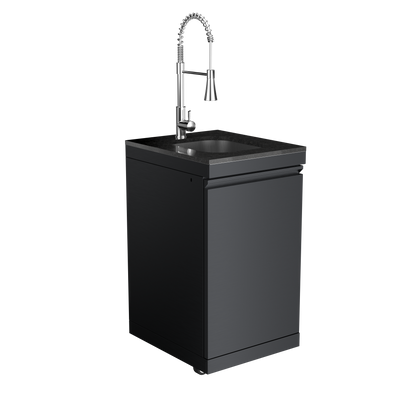 Outdoor Stainless Steel Sink and Granite Top