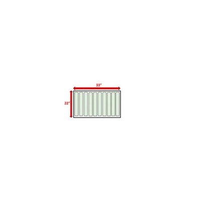 Coffee Table Stylish with vertical slat panels, light gray finish, 33in W x 22in H on Tampa Home & Garden Store