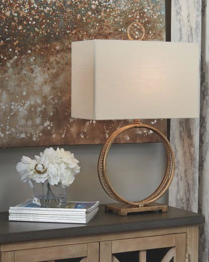 Mahala Metal Table Lamp Antique Gold Finish