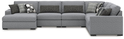 Bealton stationary sectional sofa in gray fabric with cushions by Unique Piece Furniture on Tampa Home & Garden Store