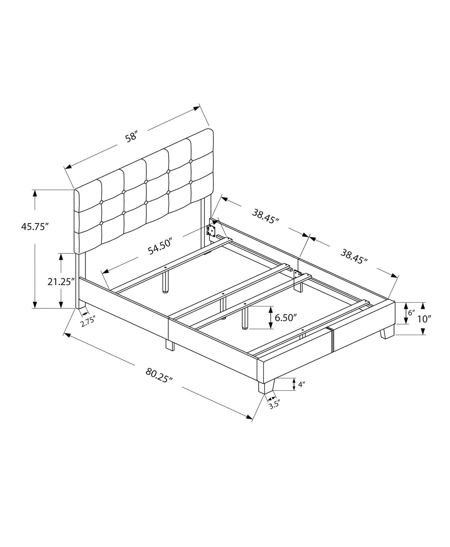 Upholstered Bed Frame and Transitional Style