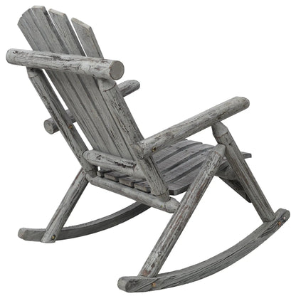 Fir Log Rocking Chair, weathered gray wood, rustic porch rocker by Unique Piece Furniture on Tampa Home & Garden Store