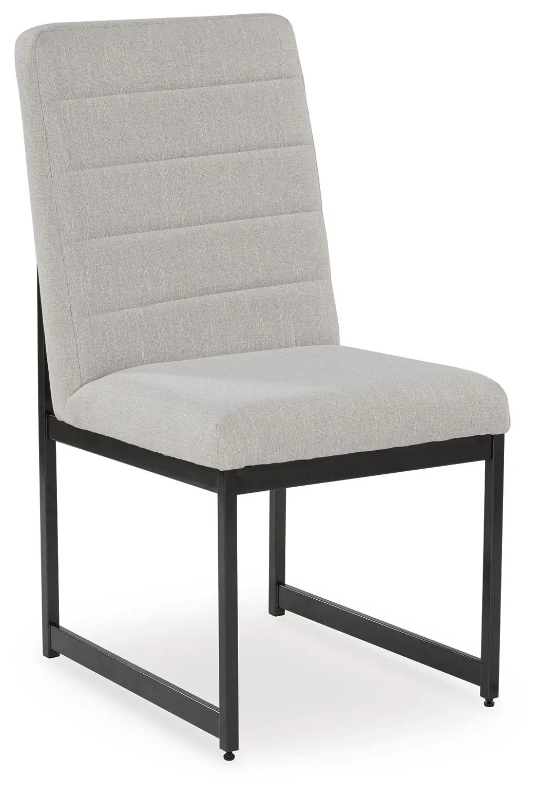 Tomtyn dining chair gray upholstered seat and back with black metal frame Unique Piece Furniture on Tampa Home & Garden Store