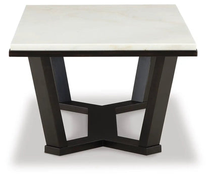Fostead Rectangular Cocktail Table White Espresso