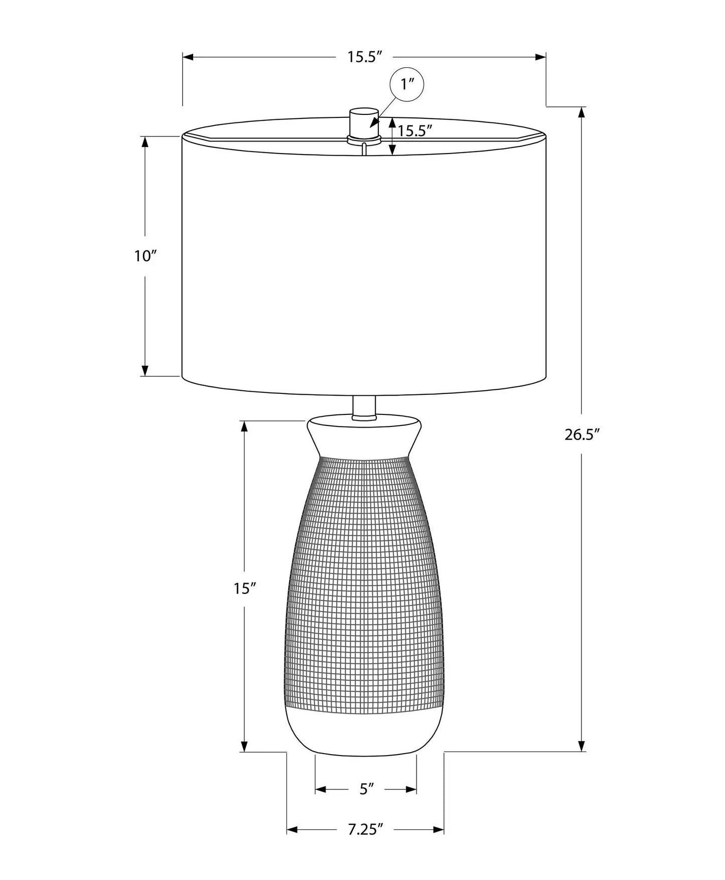 Table lamp ceramic gray, contemporary design by Unique Piece Furniture on Tampa Home & Garden Store
