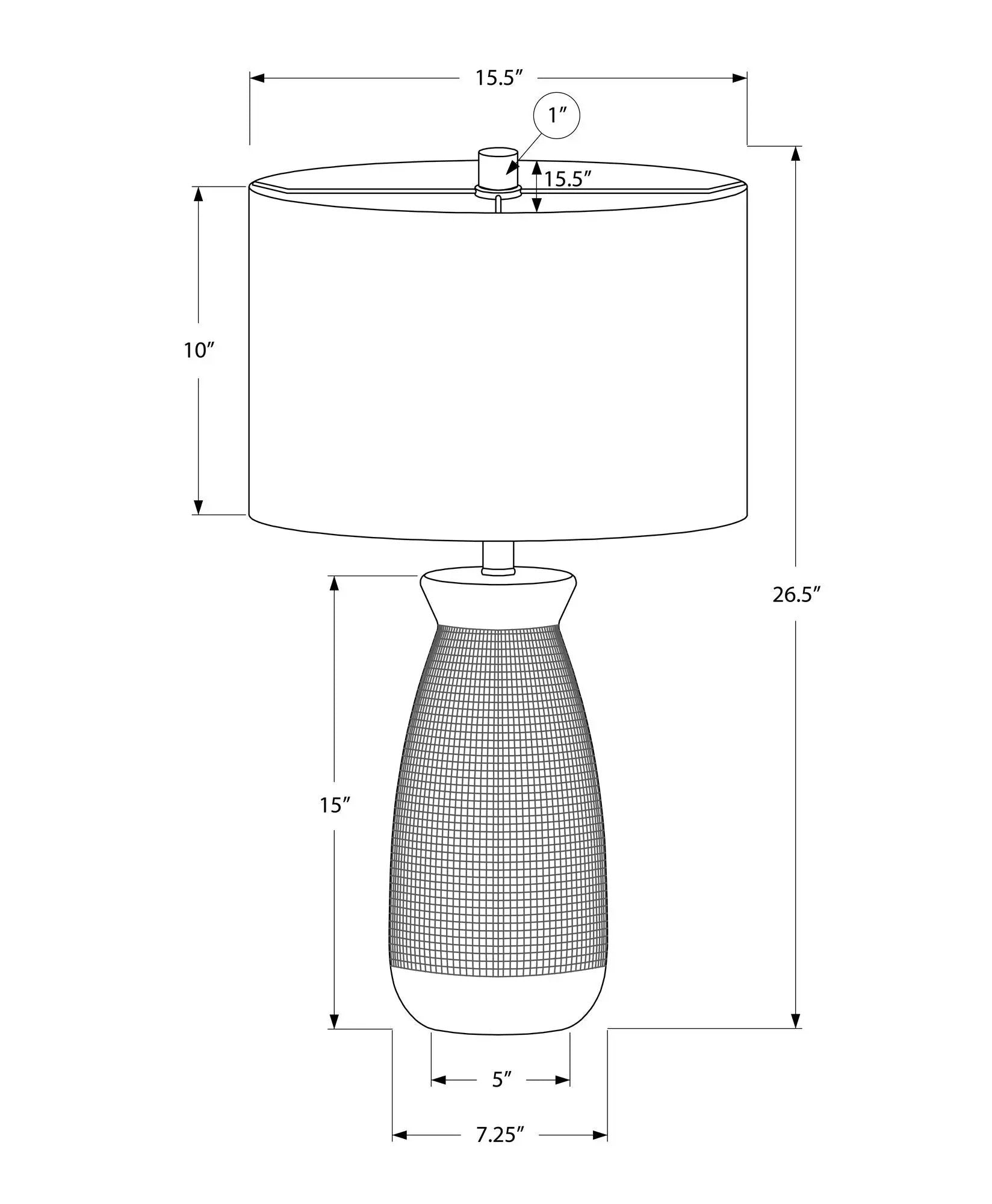 Table lamp ceramic gray, contemporary design by Unique Piece Furniture on Tampa Home & Garden Store