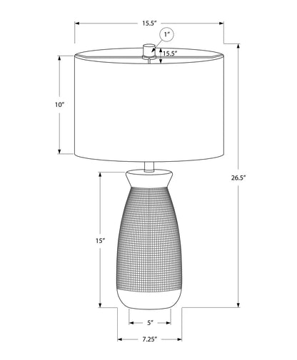 Table lamp ceramic gray, contemporary design by Unique Piece Furniture on Tampa Home & Garden Store