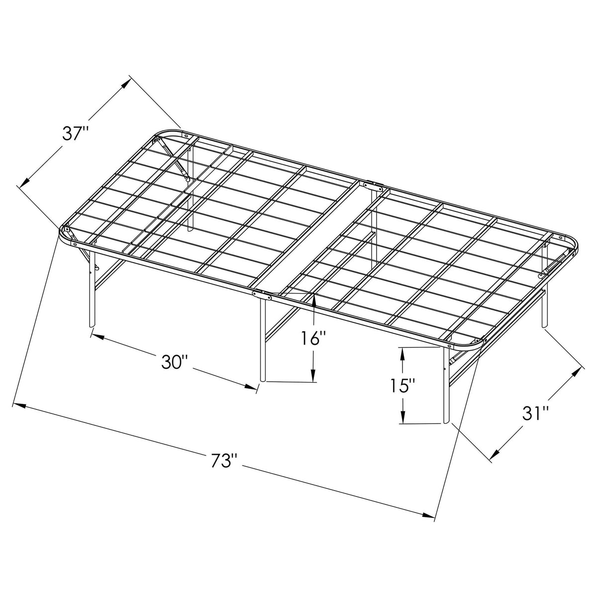 Mattress Support With Frame foundation by HouseOfZazla; metal grid base diagram on Tampa Home & Garden Store