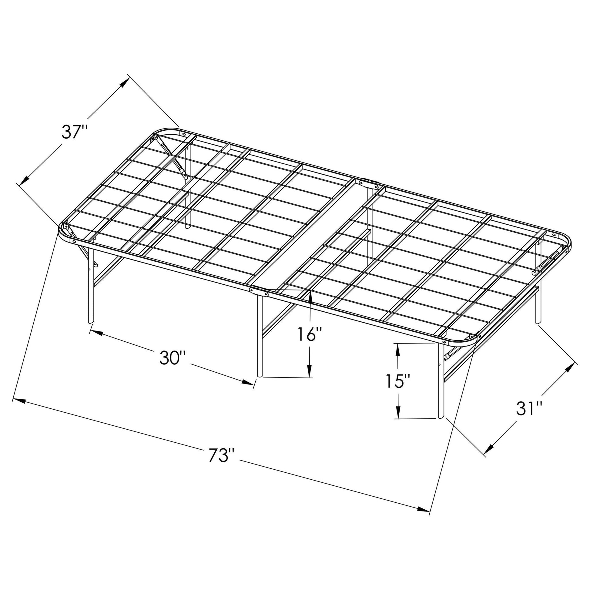 Mattress Support With Frame foundation by HouseOfZazla; metal grid base diagram on Tampa Home & Garden Store