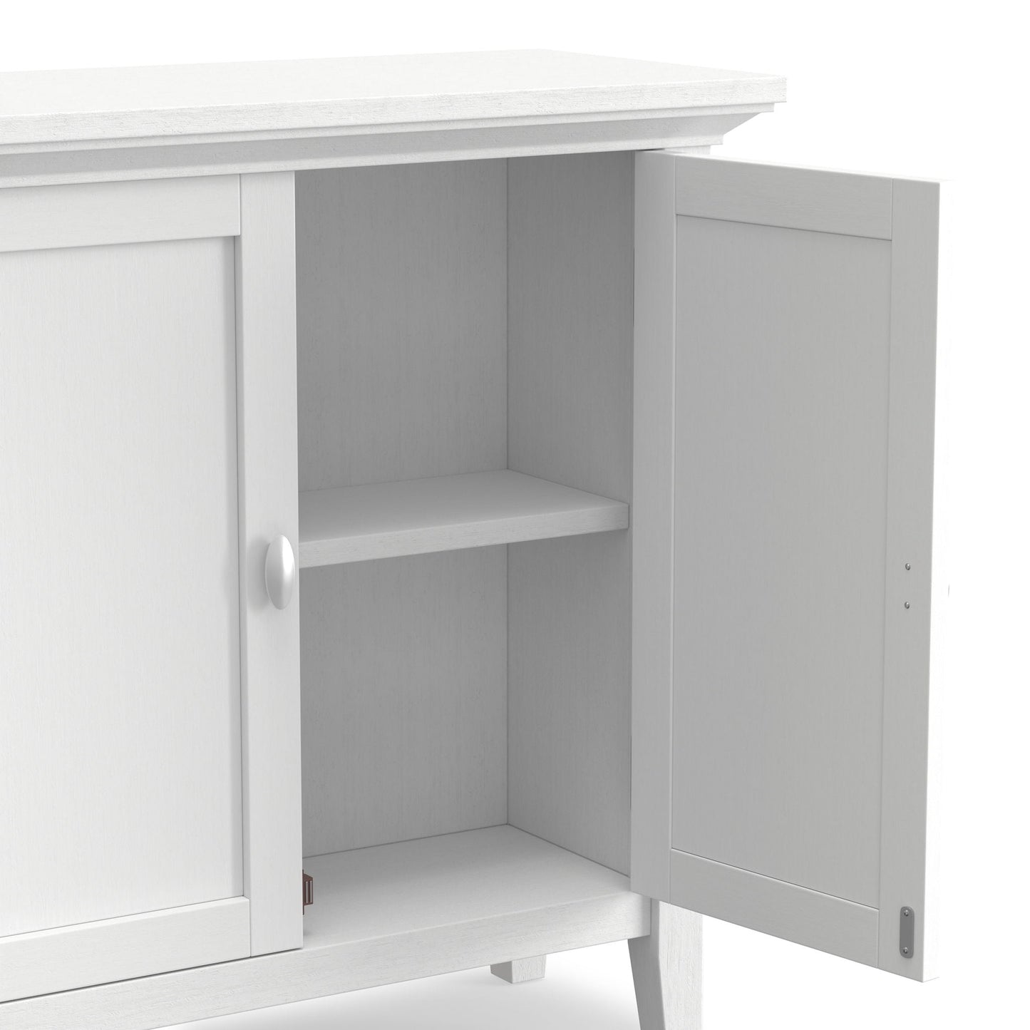 Redmond handcrafted accent storage cabinet, white finish with open shelf by HouseOfZazla on Tampa Home & Garden Store