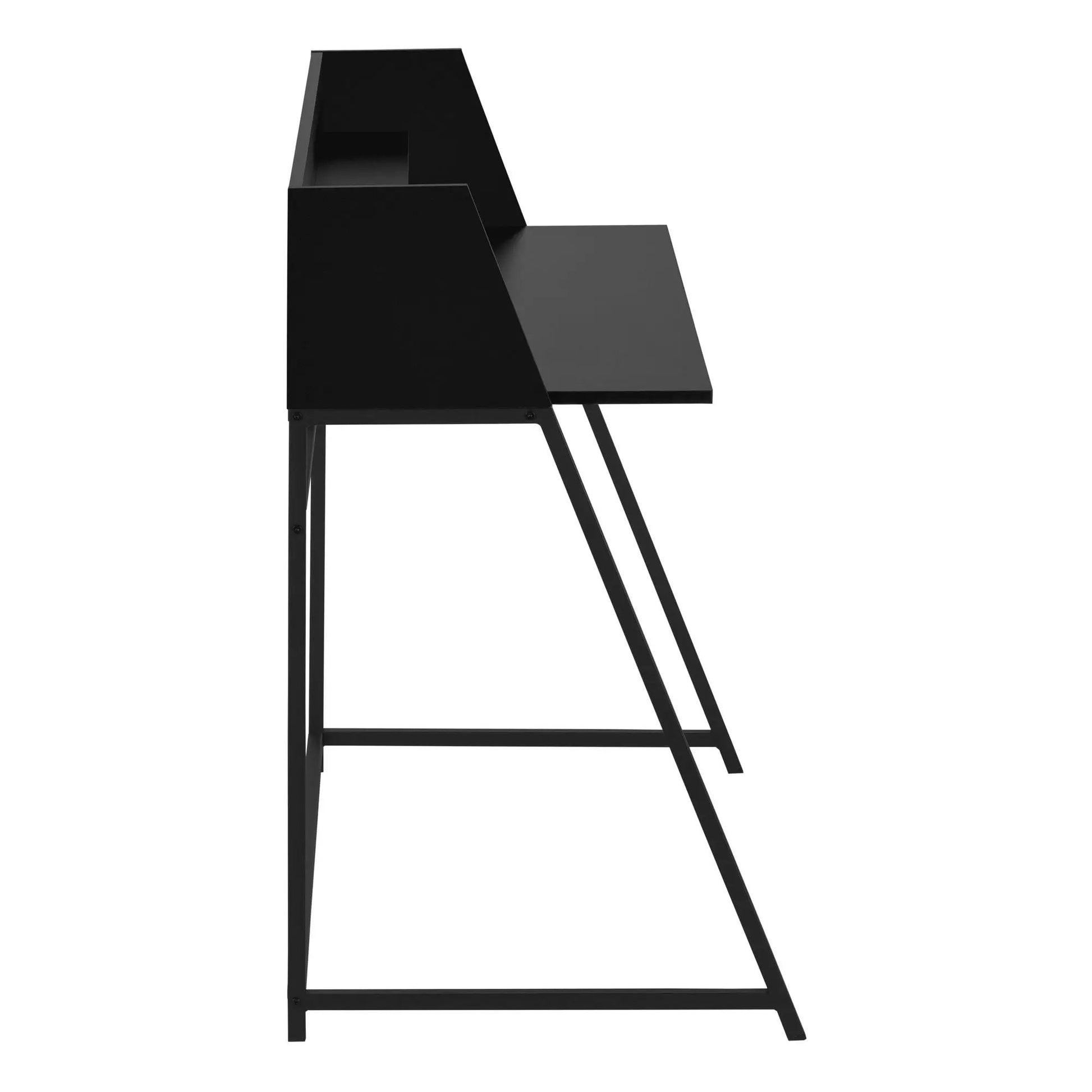 Computer desk black metal frame with integrated storage shelves, modern contemporary design on Tampa Home & Garden Store
